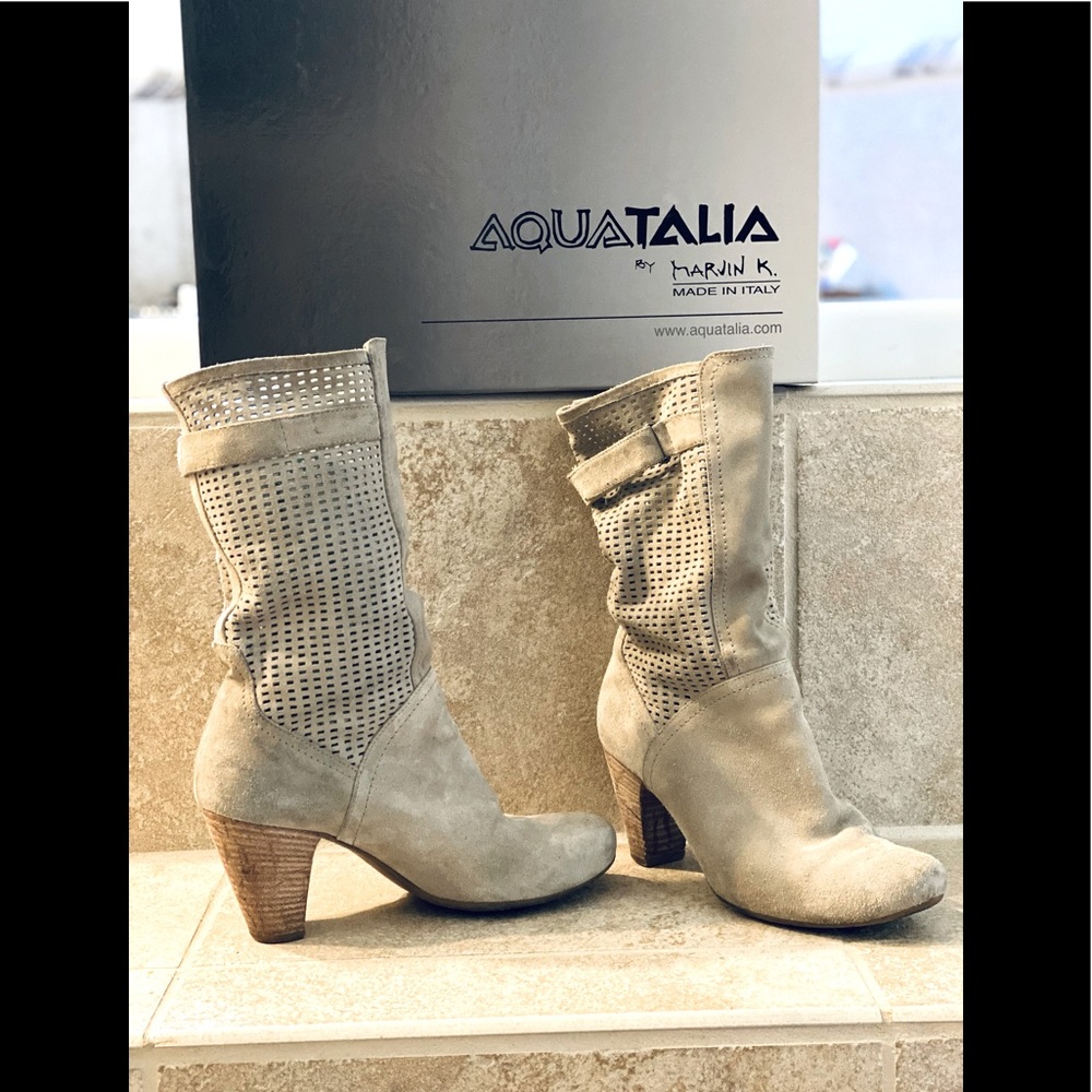 Slouchy Suede Aquatalia heeled Boots